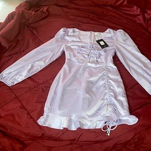 All Night Longer Satin Mini Dress (M)